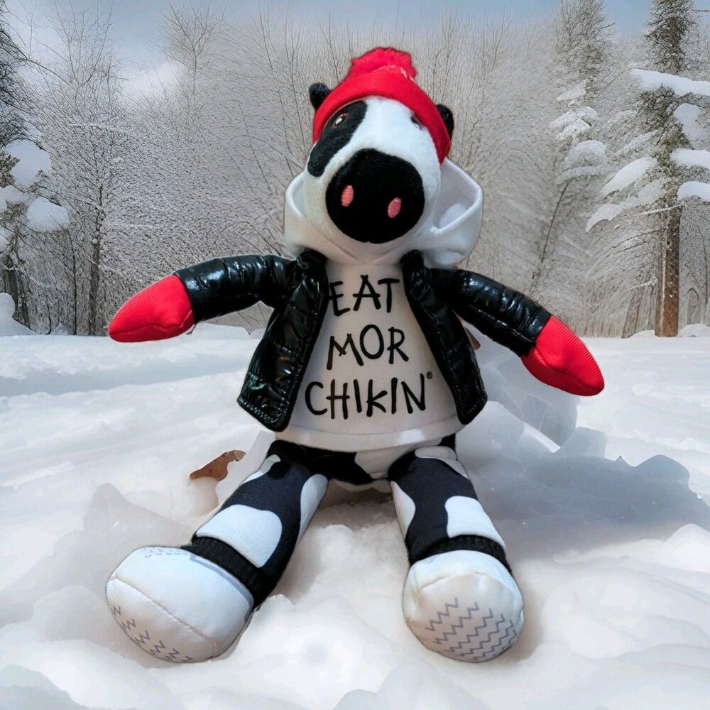 Chick-fil-A Holiday 2025 Plush Cow Doll Toy Snow Day Christmas 9"